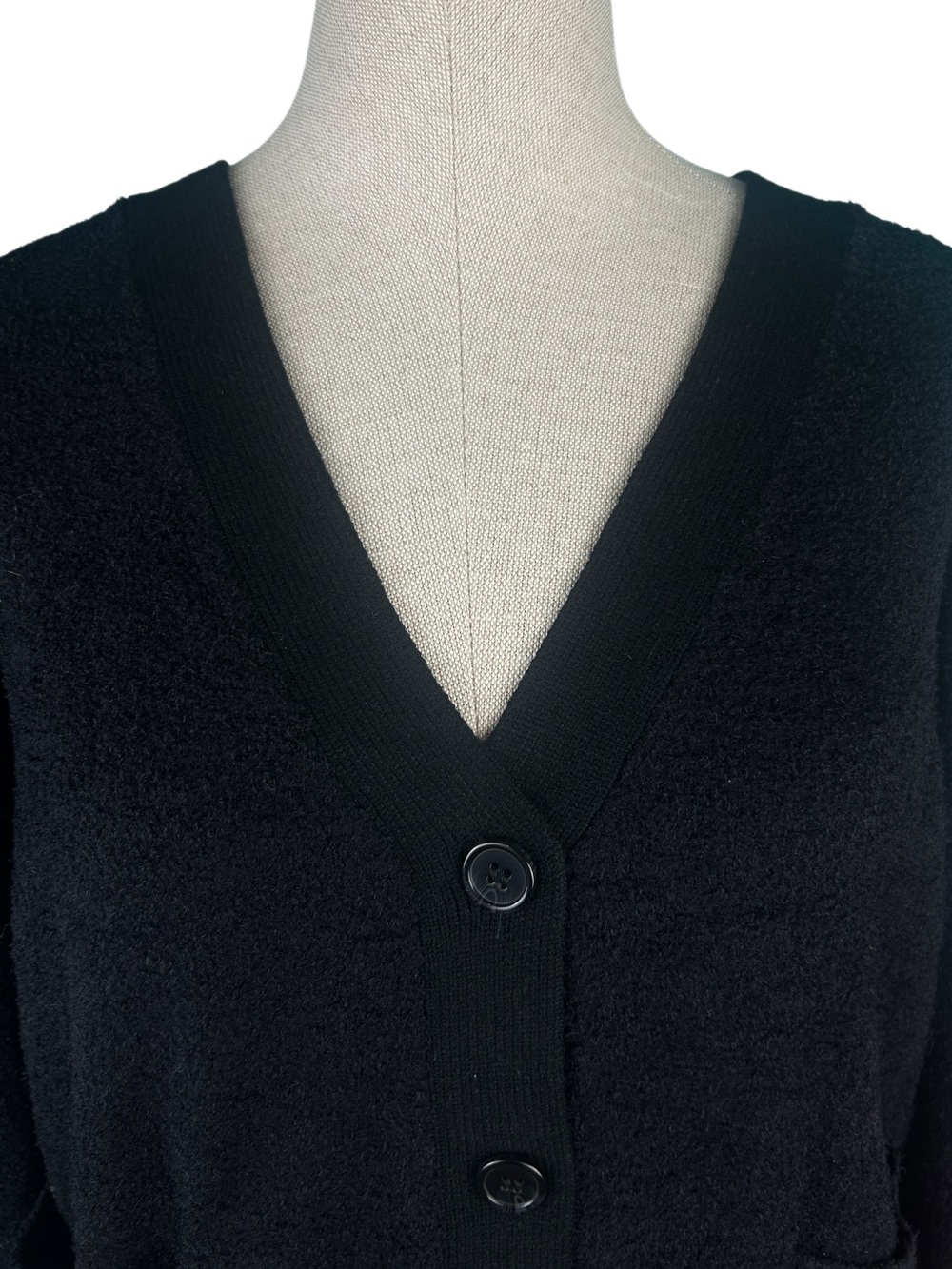 Joie Black V-Neck Button Cardigan Sweater - Women's - Picture 2 of 7